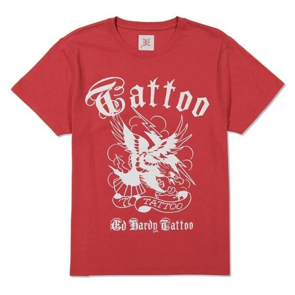 NWT Ed Hardy 77 Tatoo Eagle Graphic Men's T-Shirt SZ M - Picture 1 of 7